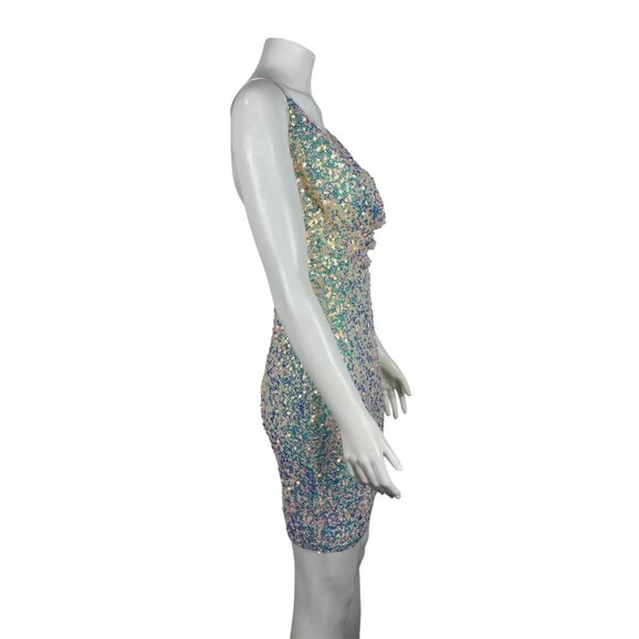 NEW Miss Avenue Sequin Dress Small Homecoming Hoco Prom Short Mini - Picture 3 of 8